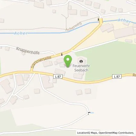 Standortübersicht der Tankstelle Elektrizitätswerk Mittelbaden AG & Co. KG in 77889 Seebach