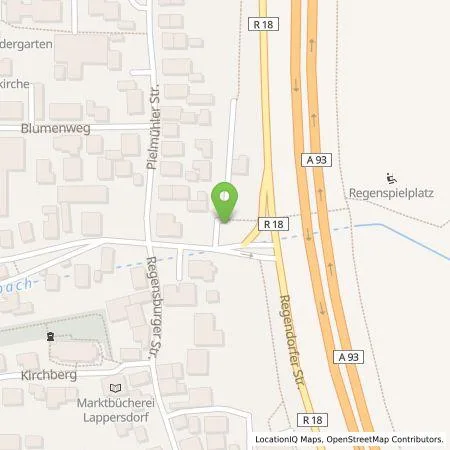 Standortübersicht der Tankstelle REWAG KG in 93138 Lappersdorf