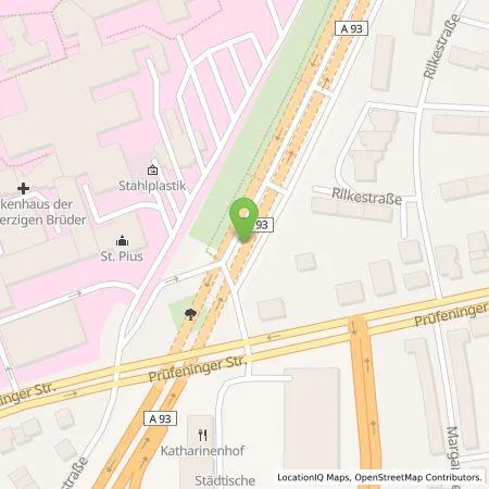 Standortübersicht der Tankstelle REWAG KG in 93049 Regensburg