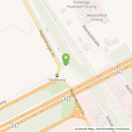 Standortübersicht der Tankstelle REWAG KG in 93161 Sinzing