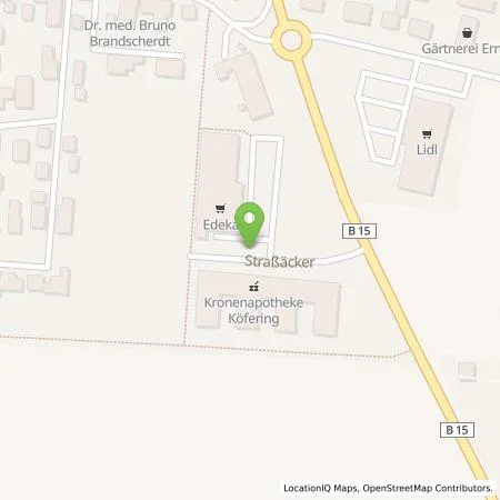 Standortübersicht der Tankstelle REWAG KG in 93096 Köfering