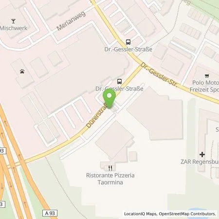 Standortübersicht der Tankstelle REWAG KG in 93051 Regensburg