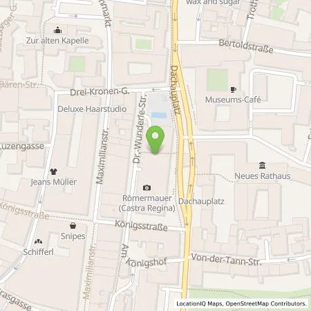 Standortübersicht der Tankstelle REWAG KG in 93047 Regensburg