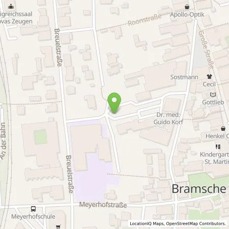 Standortübersicht der Tankstelle Stadtwerke Bramsche GmbH in 49565 Bramsche