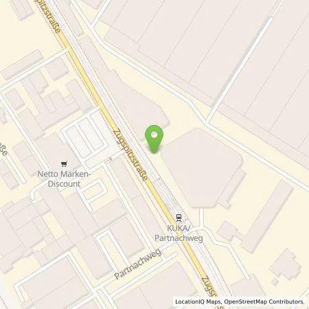 Standortübersicht der Tankstelle Stadtwerke Augsburg Energie GmbH in 86165 Augsburg