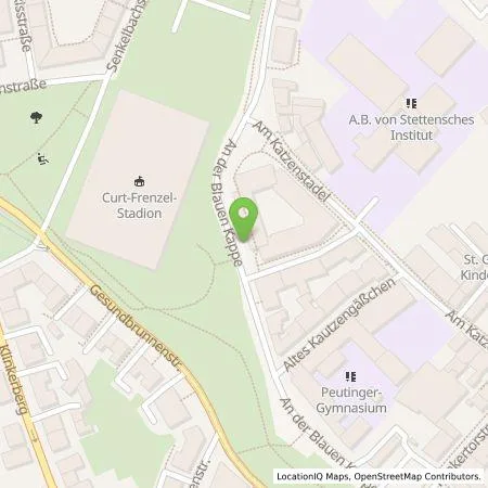 Standortübersicht der Tankstelle Stadtwerke Augsburg Energie GmbH in 86152 Augsburg