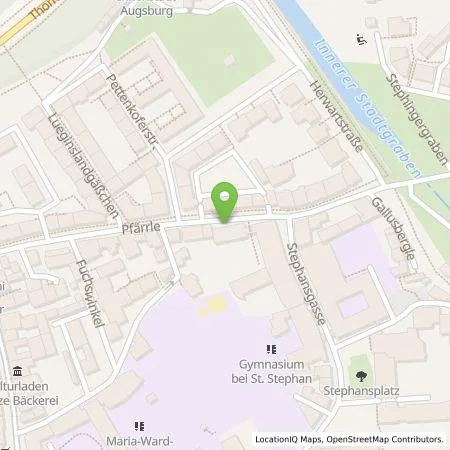 Standortübersicht der Tankstelle Stadtwerke Augsburg Energie GmbH in 86152 Augsburg