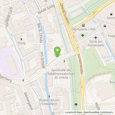 Standortübersicht der Tankstelle Stadtwerke Augsburg Energie GmbH in 86150 Augsburg