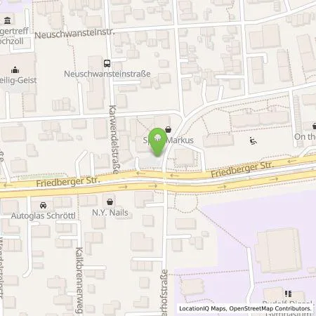 Standortübersicht der Tankstelle Stadtwerke Augsburg Energie GmbH in 86163 Augsburg