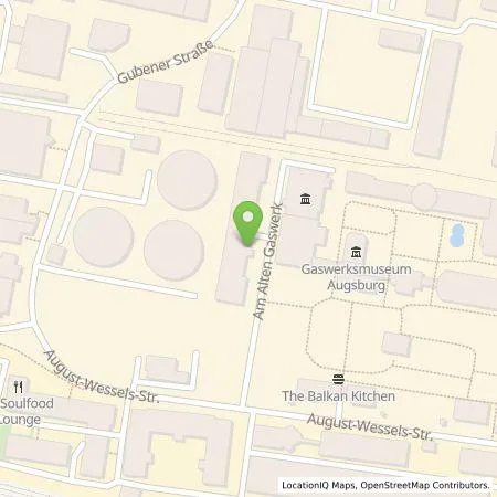 Standortübersicht der Tankstelle Stadtwerke Augsburg Energie GmbH in 86156 Augsburg