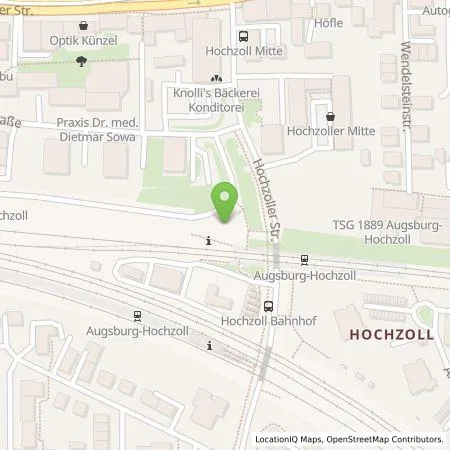 Standortübersicht der Tankstelle Stadtwerke Augsburg Energie GmbH in 86163 Augsburg