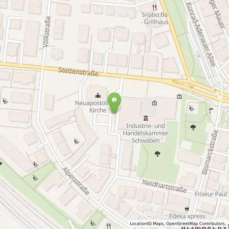 Standortübersicht der Tankstelle Stadtwerke Augsburg Energie GmbH in 86150 Augsburg