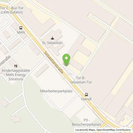 Standortübersicht der Tankstelle Stadtwerke Augsburg Energie GmbH in 86153 Augsburg