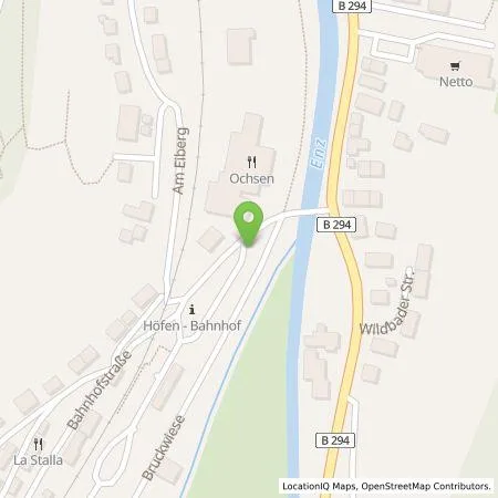 Standortübersicht der Tankstelle deer GmbH in 75339 Höfen