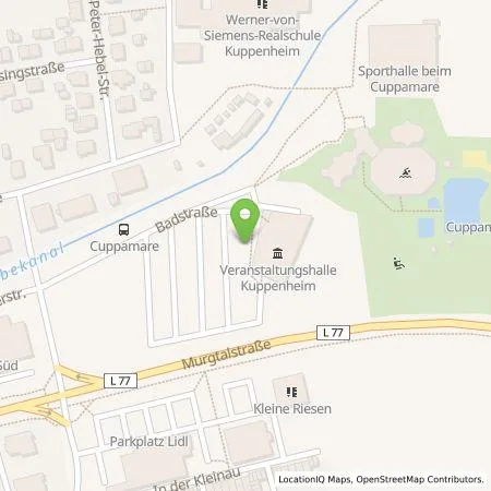 Standortübersicht der Tankstelle deer GmbH in 76456 Kuppenheim