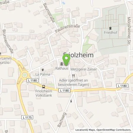 Standortübersicht der Tankstelle deer GmbH in 71292 Friolzheim