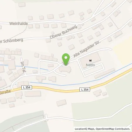 Standortübersicht der Tankstelle deer GmbH in 72221 Haiterbach