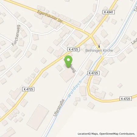 Standortübersicht der Tankstelle deer GmbH in 72221 Haiterbach