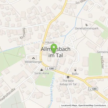 Standortübersicht der Tankstelle deer GmbH in 71573 Allmersbach i.T.