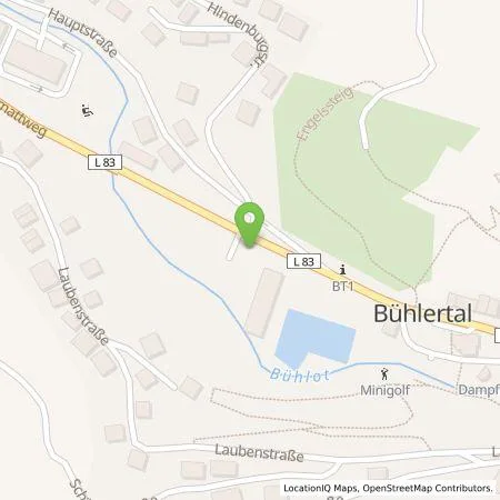 Standortübersicht der Tankstelle deer GmbH in 77830 Bühlertal