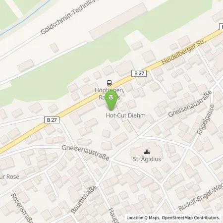 Standortübersicht der Tankstelle deer GmbH in 74746 Höpfingen