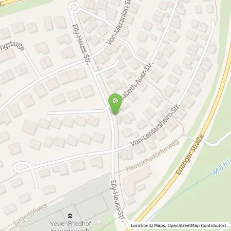 Standortübersicht der Tankstelle EDE - Energiedienst Erlangen GmbH in 91056 Erlangen