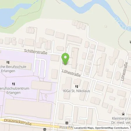 Standortübersicht der Tankstelle EDE - Energiedienst Erlangen GmbH in 91054 Erlangen