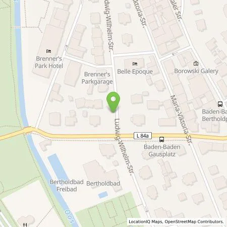 Standortübersicht der Tankstelle Parkgaragengesellschaft Baden-Baden mbH in 76530 Baden-Baden