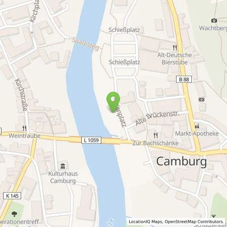 Standortübersicht der Tankstelle Stadtwerke Energie Jena-Pößneck GmbH in 07774 Camburg