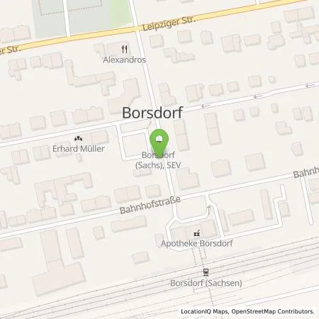 Standortübersicht der Tankstelle Gemeinde Borsdorf in 04451 Borsdorf