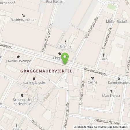 Standortübersicht der Tankstelle SWM Versorgungs GmbH in 80539 München