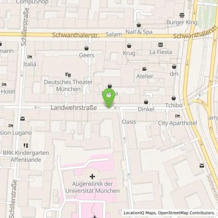 Standortübersicht der Tankstelle SWM Versorgungs GmbH in 80336 München