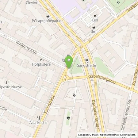 Standortübersicht der Tankstelle SWM Versorgungs GmbH in 80335 München