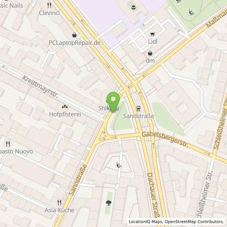 Standortübersicht der Tankstelle SWM Versorgungs GmbH in 80335 München