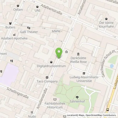 Standortübersicht der Tankstelle SWM Versorgungs GmbH in 80799 München