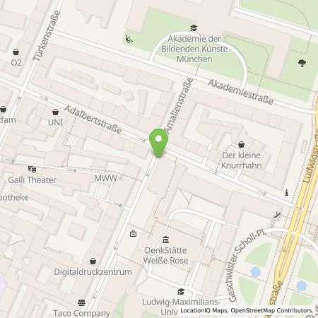 Standortübersicht der Tankstelle SWM Versorgungs GmbH in 80799 München