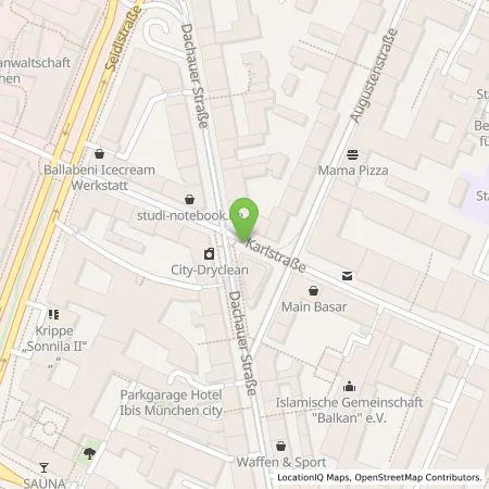 Standortübersicht der Tankstelle SWM Versorgungs GmbH in 80333 München