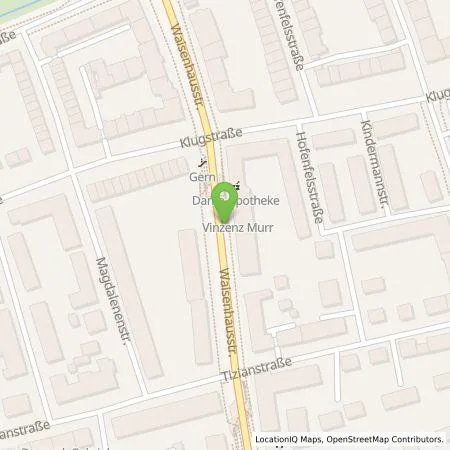 Standortübersicht der Tankstelle SWM Versorgungs GmbH in 80637 München