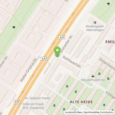 Standortübersicht der Tankstelle SWM Versorgungs GmbH in 80805 München