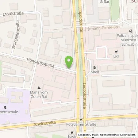 Standortübersicht der Tankstelle SWM Versorgungs GmbH in 80804 München