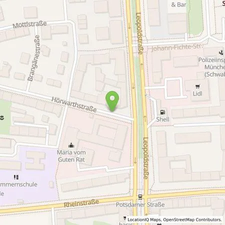 Standortübersicht der Tankstelle SWM Versorgungs GmbH in 80804 München