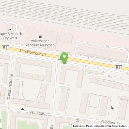 Standortübersicht der Tankstelle SWM Versorgungs GmbH in 80687 München