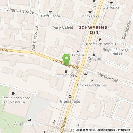 Standortübersicht der Tankstelle SWM Versorgungs GmbH in 80802 München