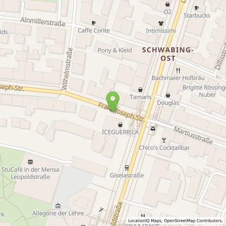 Standortübersicht der Tankstelle SWM Versorgungs GmbH in 80802 München