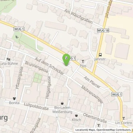 Standortübersicht der Tankstelle Stadtwerke Weißenburg GmbH in 91781 Weißenburg i.Bay.