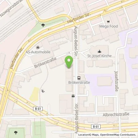 Standortübersicht der Tankstelle Stadtwerke Bielefeld GmbH in 33602 Bielefeld