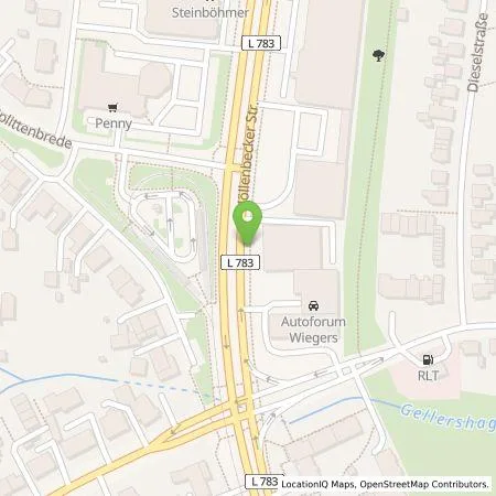 Standortübersicht der Tankstelle Stadtwerke Bielefeld GmbH in 33613 Bielefeld