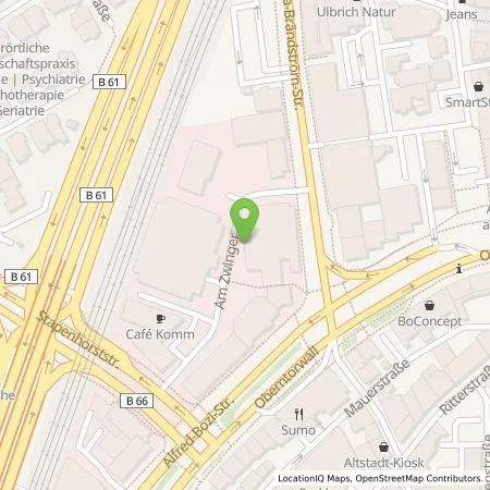 Standortübersicht der Tankstelle Stadtwerke Bielefeld GmbH in 33602 Bielefeld