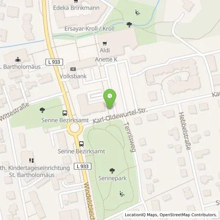 Standortübersicht der Tankstelle Stadtwerke Bielefeld GmbH in 33659 Bielefeld