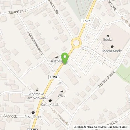 Standortübersicht der Tankstelle Stadtwerke Bielefeld GmbH in 33611 Bielefeld